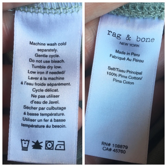 Rag & Bone The Tee slub basic tee Sage green NWT - Picture 8 of 8